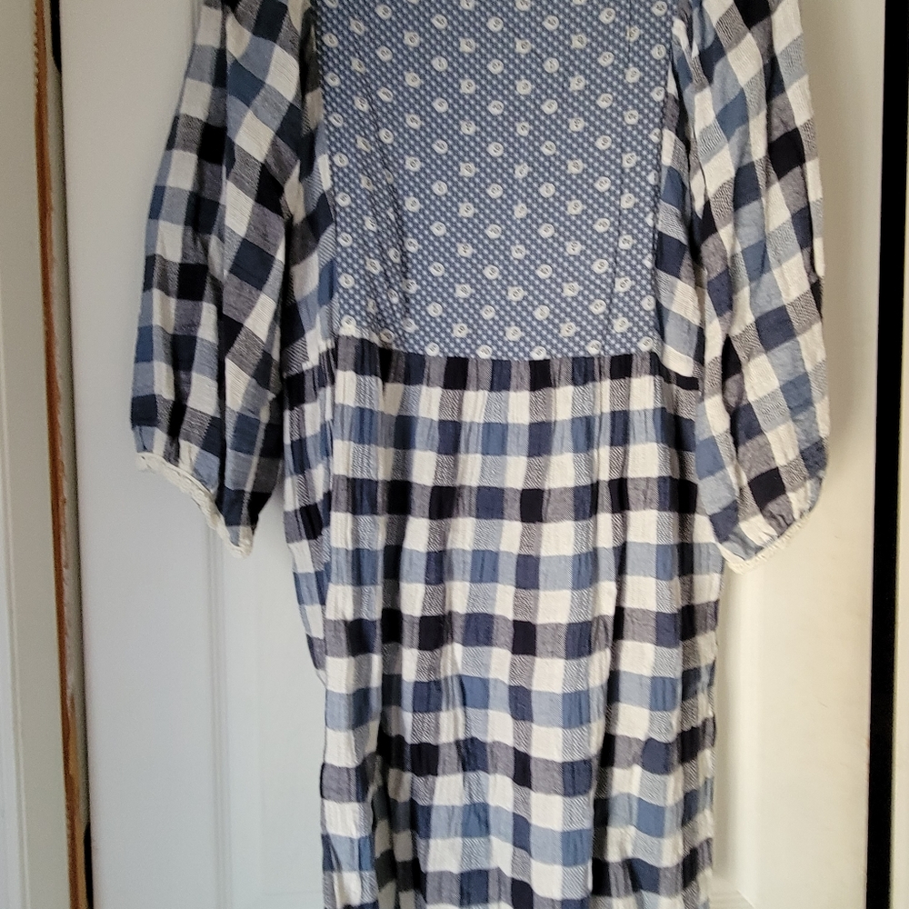 Umgee Dress Blue and White Dress Sz M - Picture 5 of 5